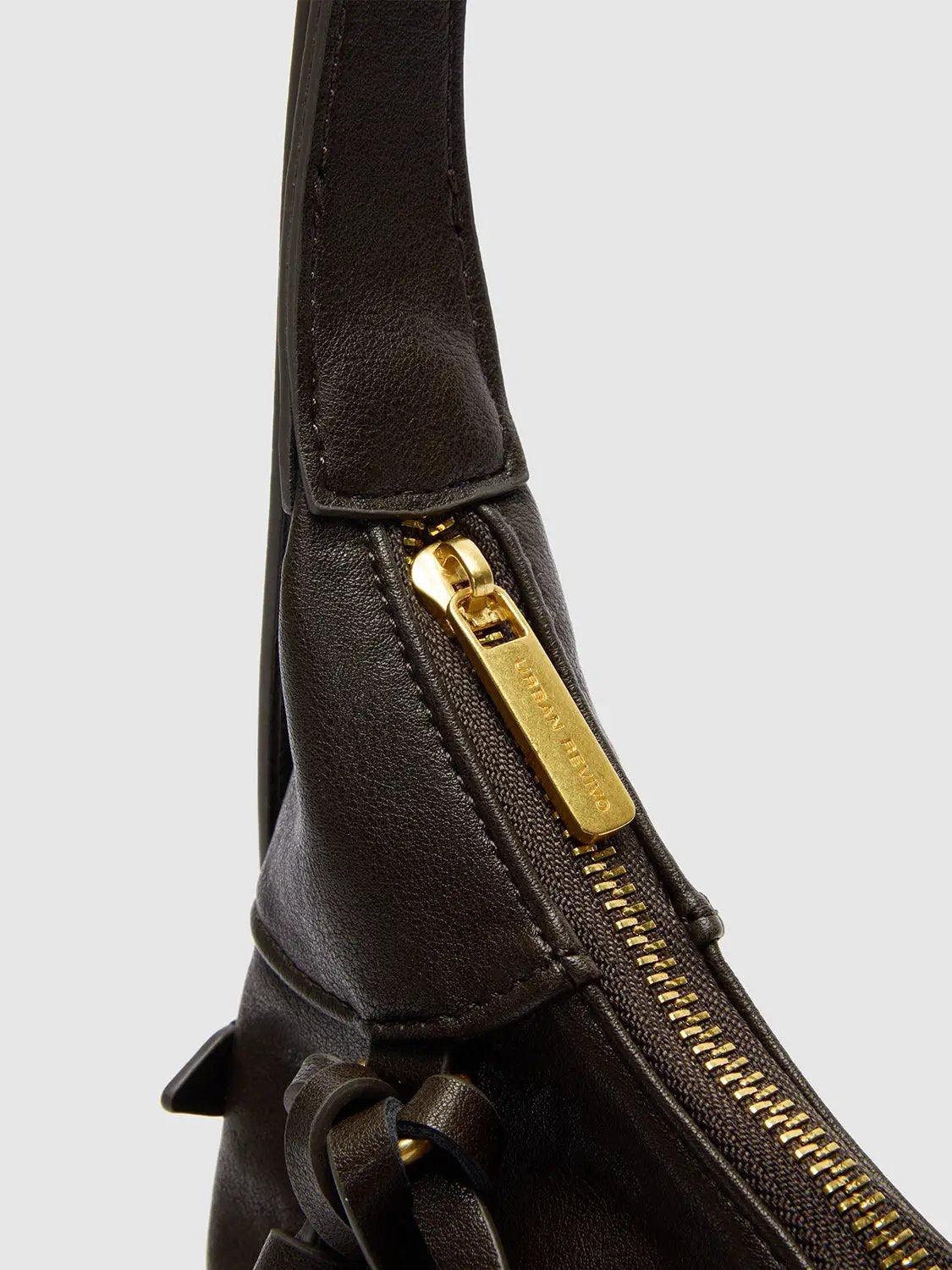 Drawstring Curved Shoulder Bag