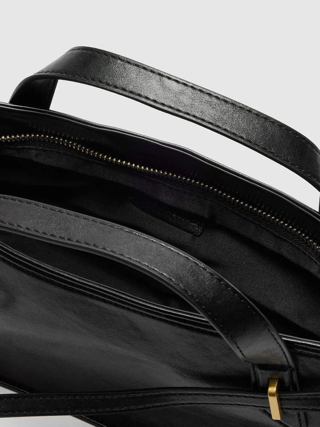 Top Handle Faux Leather Crossbody Bag