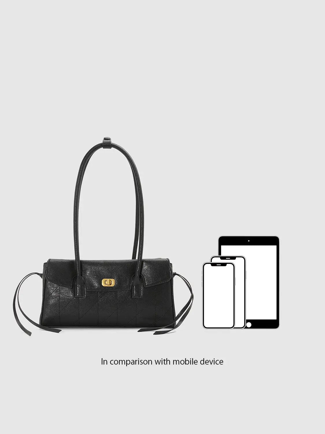 Artificial Leather Top Handle Flap Shoulder Bag