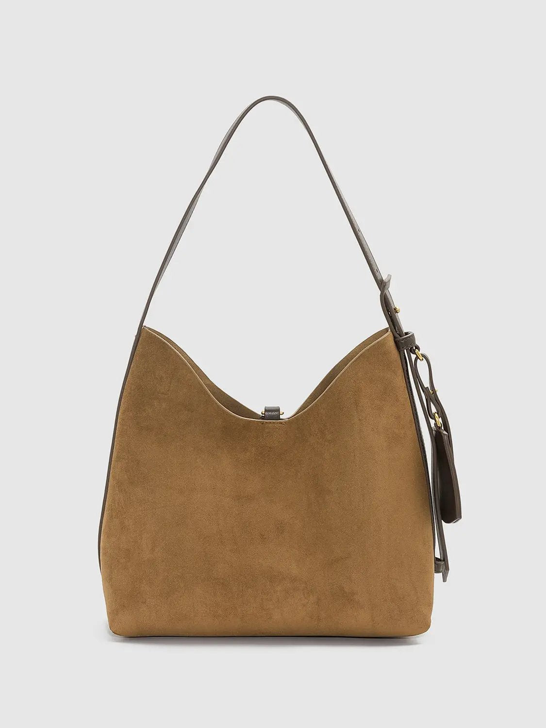Medium Thickness Drawstring Textured Shoulder Bag With Long Strap