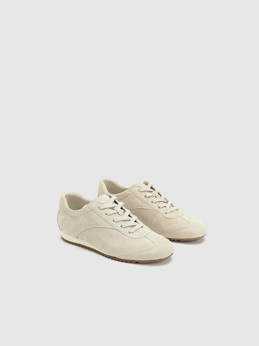 Suede Lace Up Flat Daily Casual Sneakers
