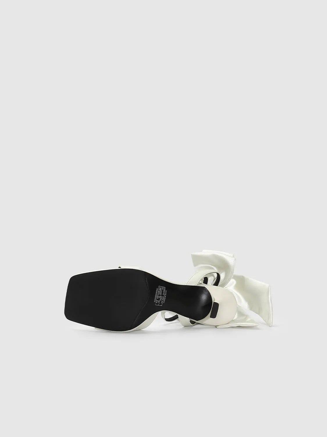 Pointed Toe Faux Leather Ankle Strap Bow High Heel Sandals