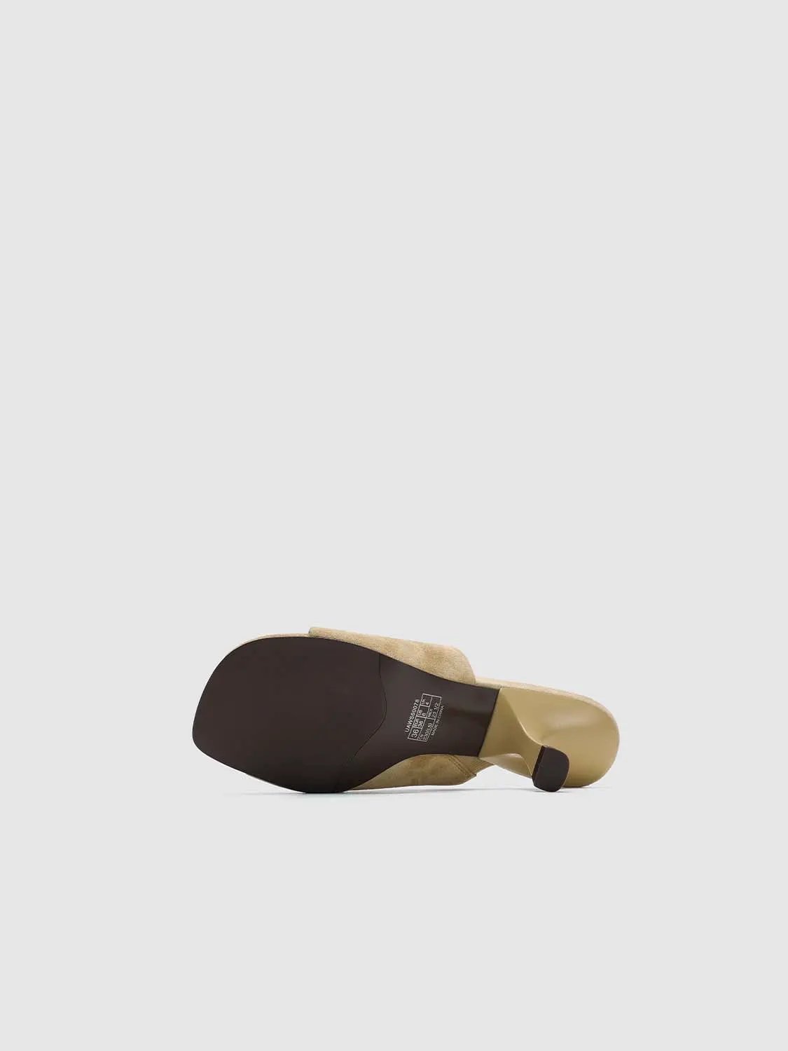Suede Open Toe Thin Heel Slip On Mule Sandals