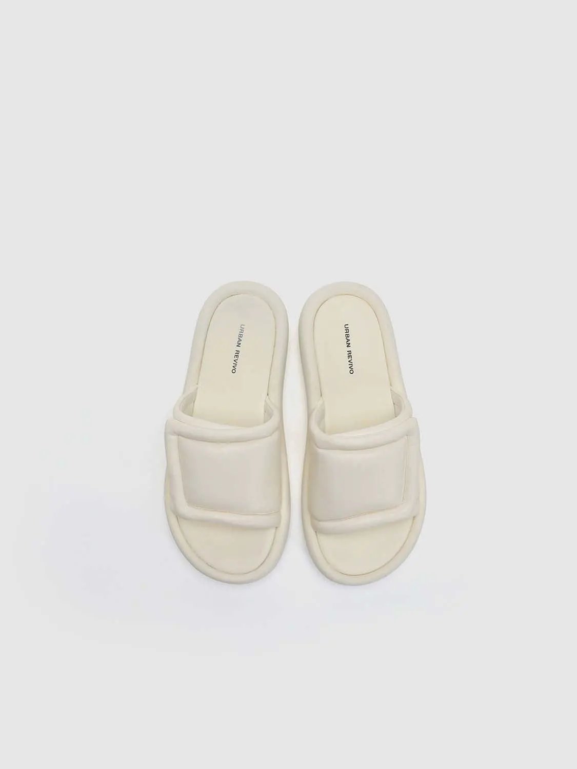 Two Wide Strap Cushioned Plush Insole Sandals