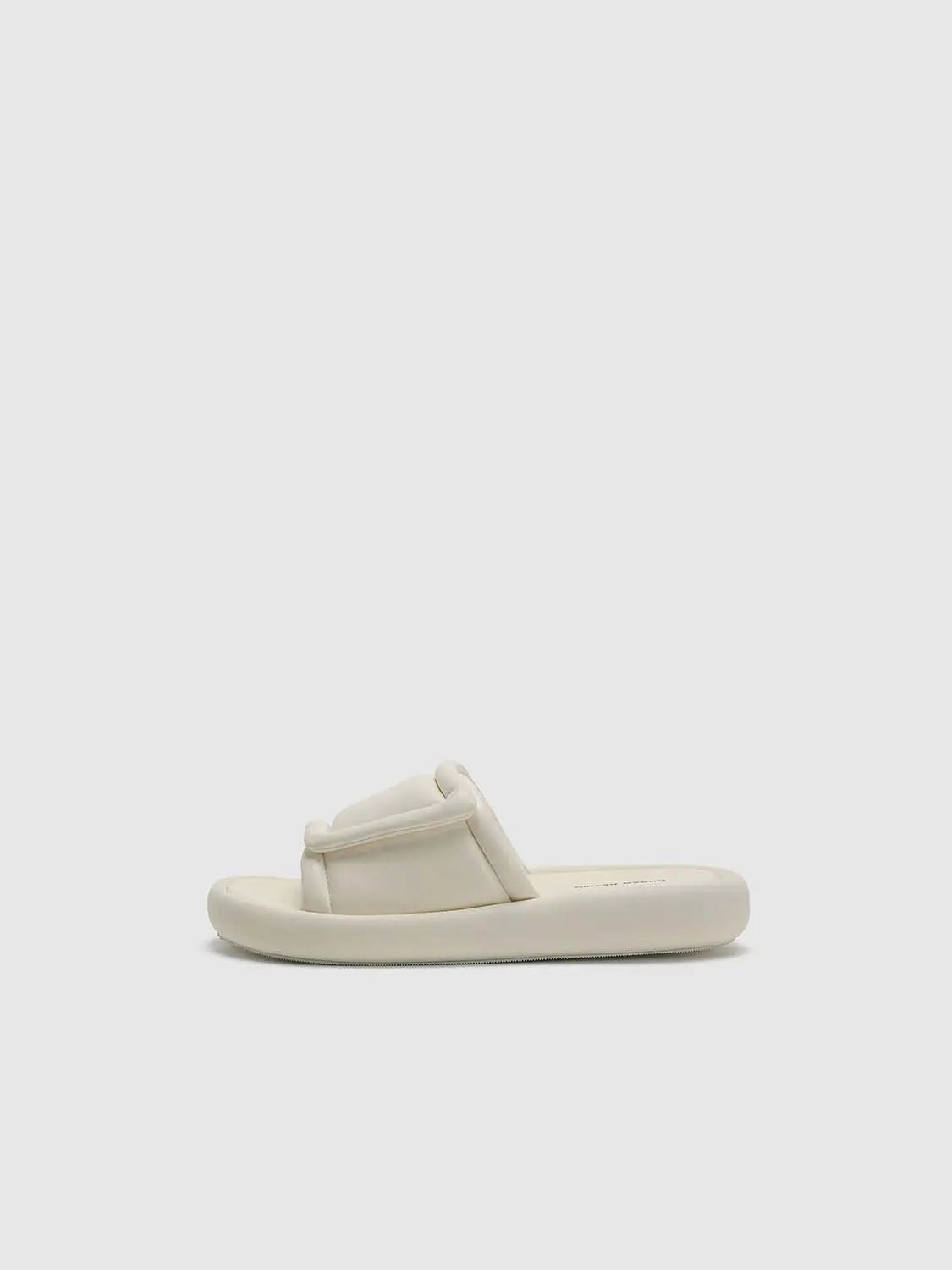 Two Wide Strap Cushioned Plush Insole Sandals