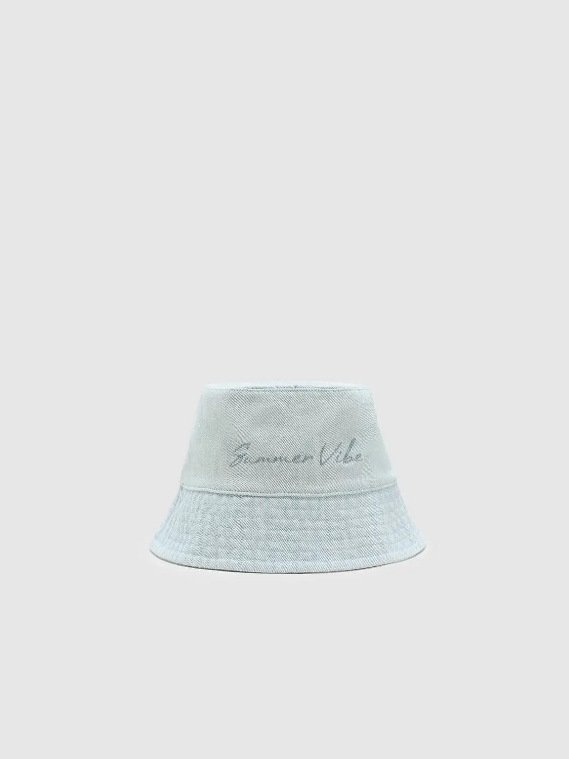 Letter Embroidery Soft Cotton Lightweight Bucket Hat
