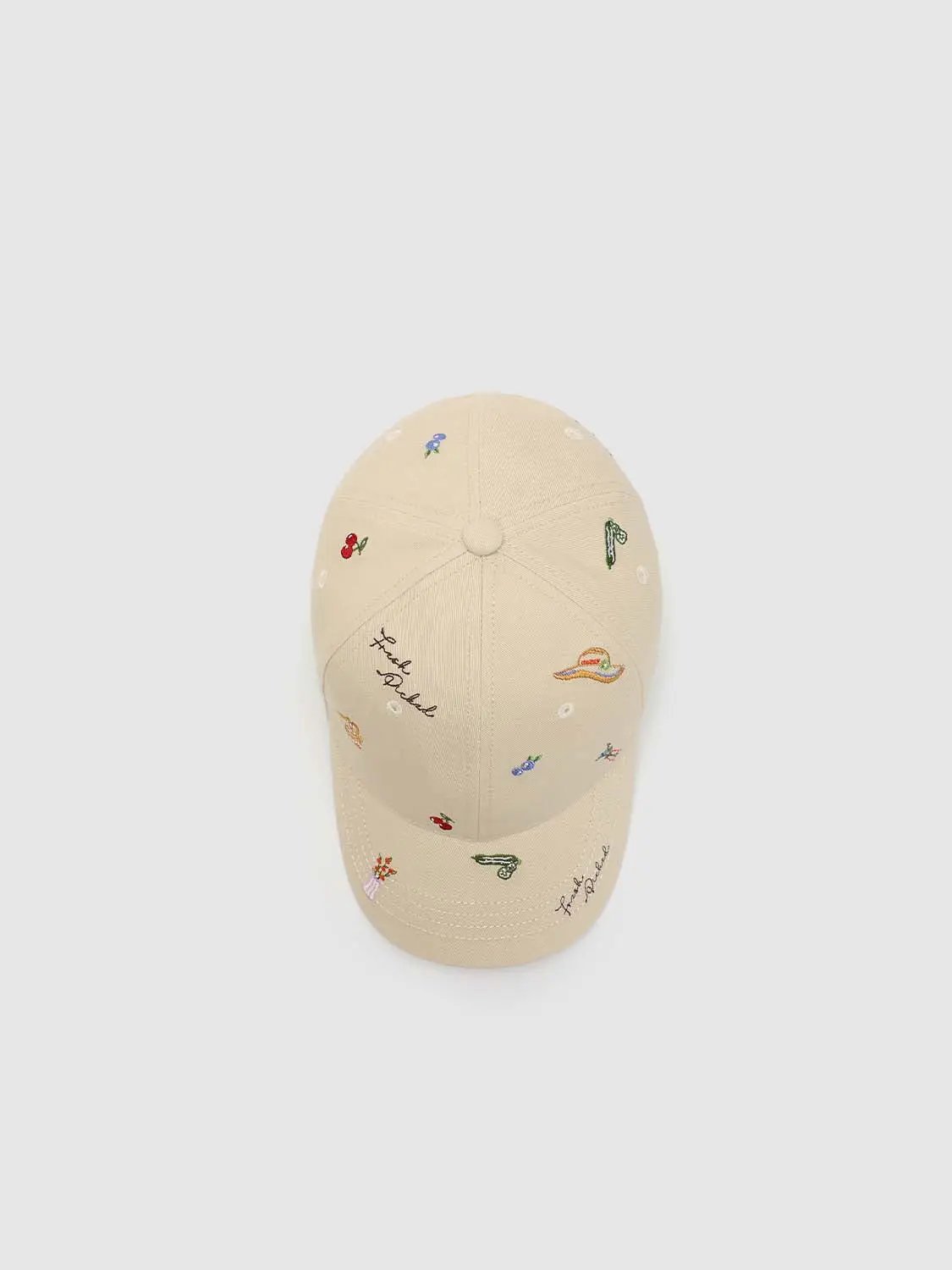 Embroidered Multicolor Floral Motifs Cotton Cap