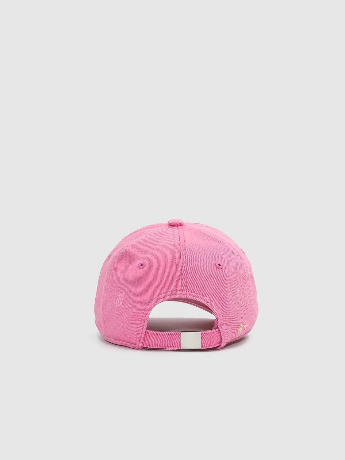 Distressed Embroidered Text Cotton Baseball Cap