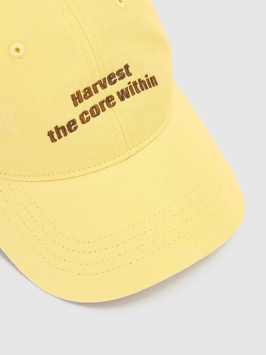 Distressed Embroidered Text Cotton Baseball Cap