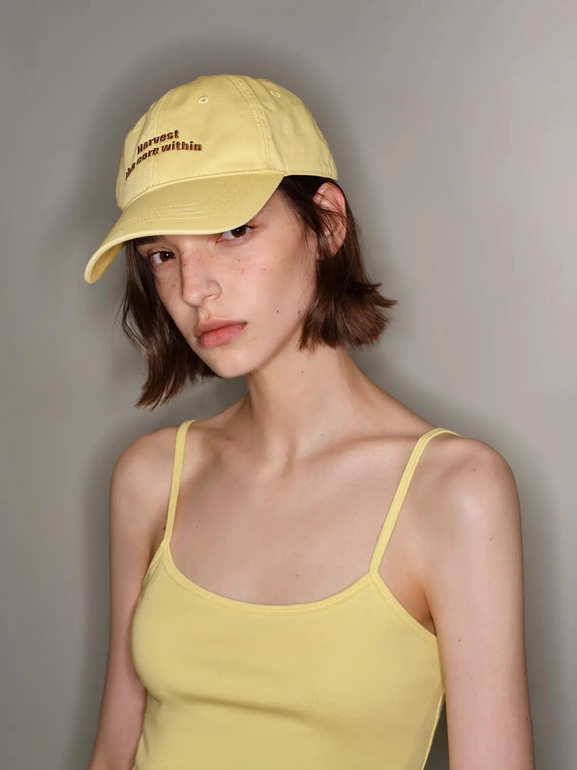 Distressed Embroidered Text Cotton Baseball Cap