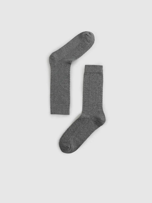Medium Weight Knit Solid Cotton Socks