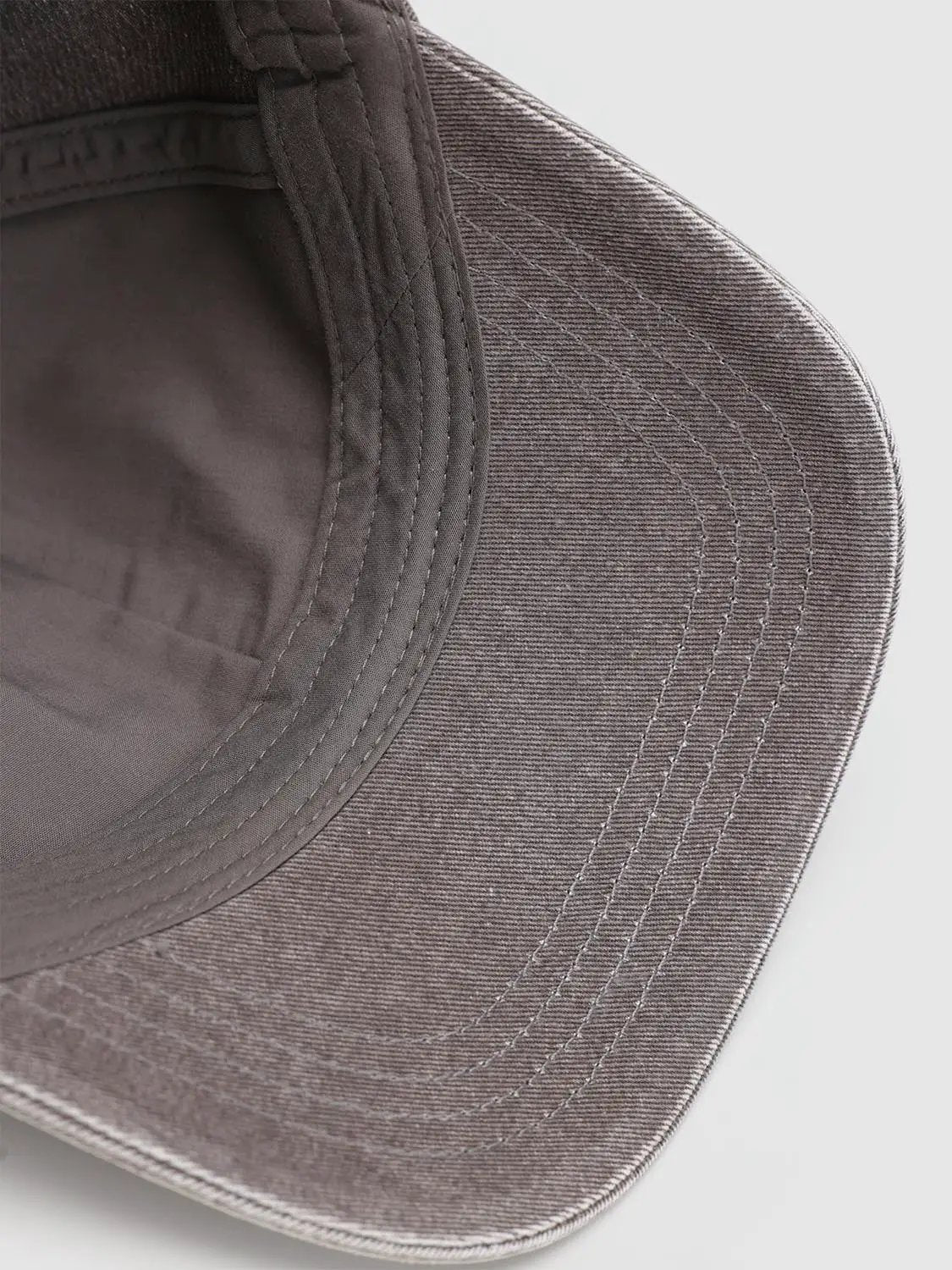 Text Embroidered Washed Cotton Baseball Cap