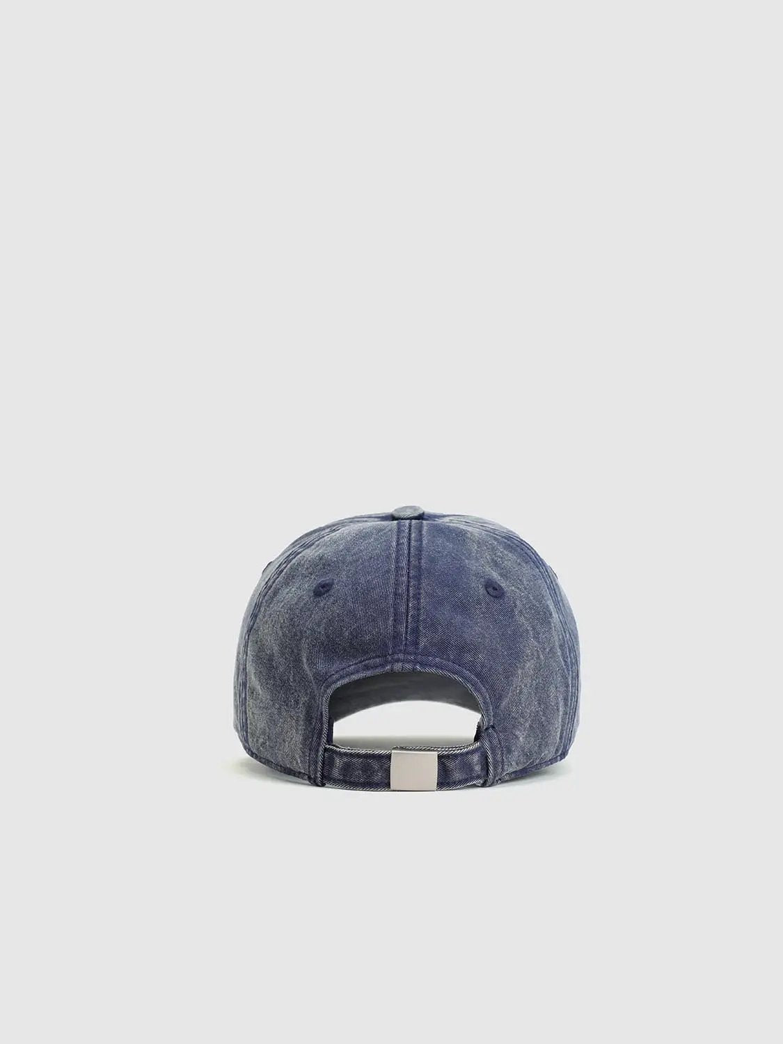 Text Embroidered Washed Cotton Baseball Cap