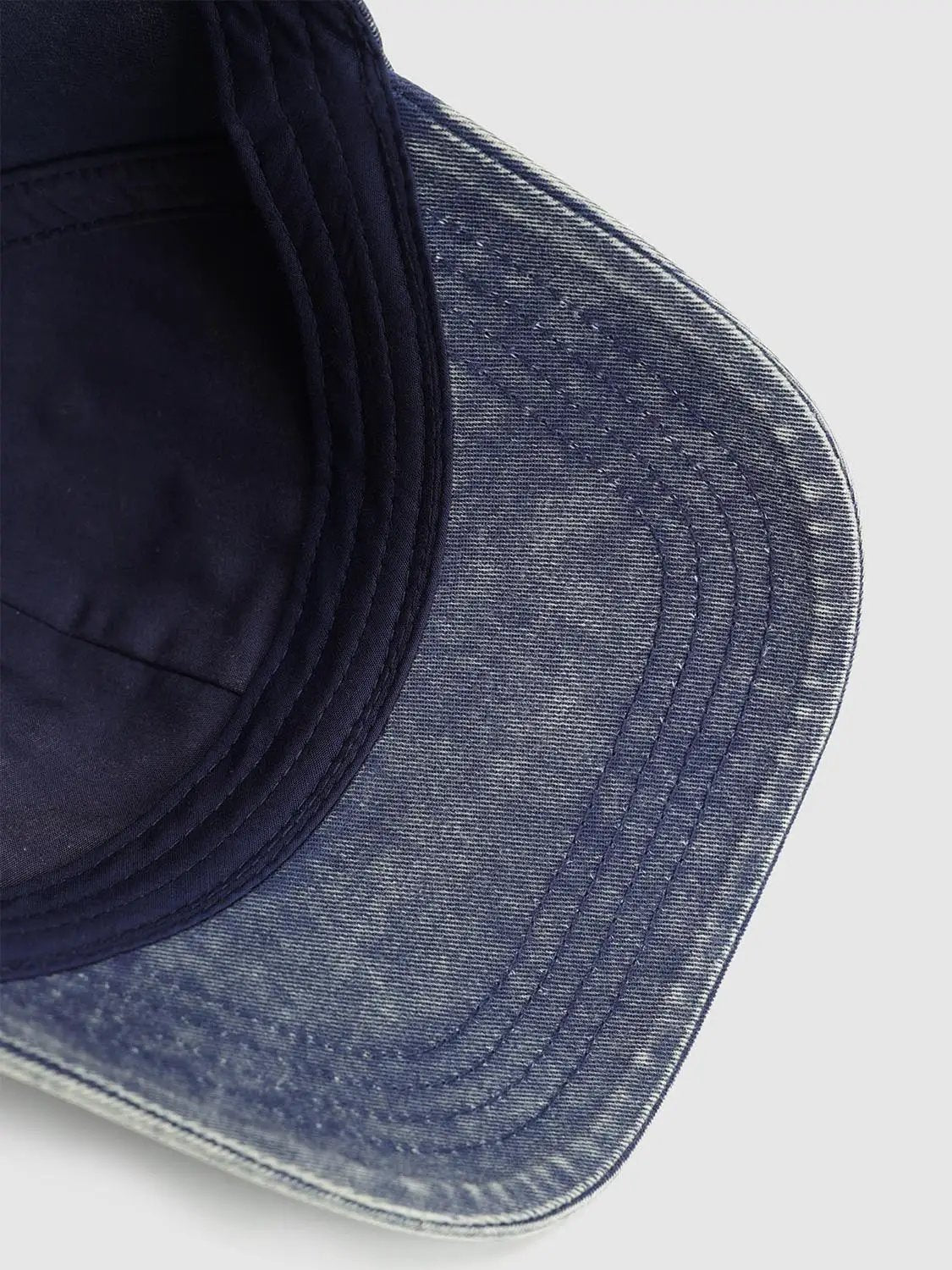 Text Embroidered Washed Cotton Baseball Cap