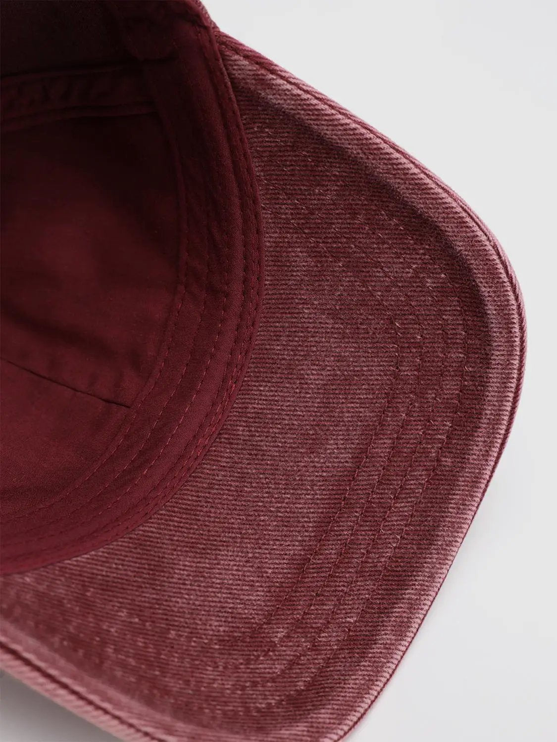 Text Embroidered Washed Cotton Baseball Cap