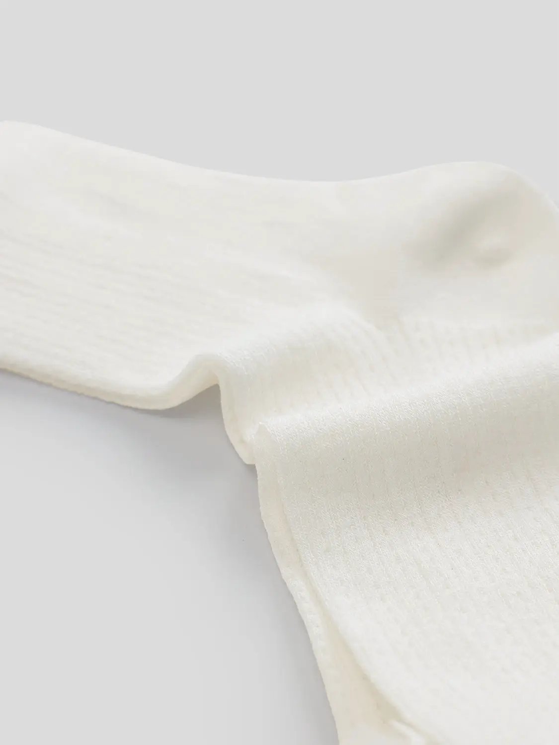 White Ruffled Lace Trim Ankle Socks
