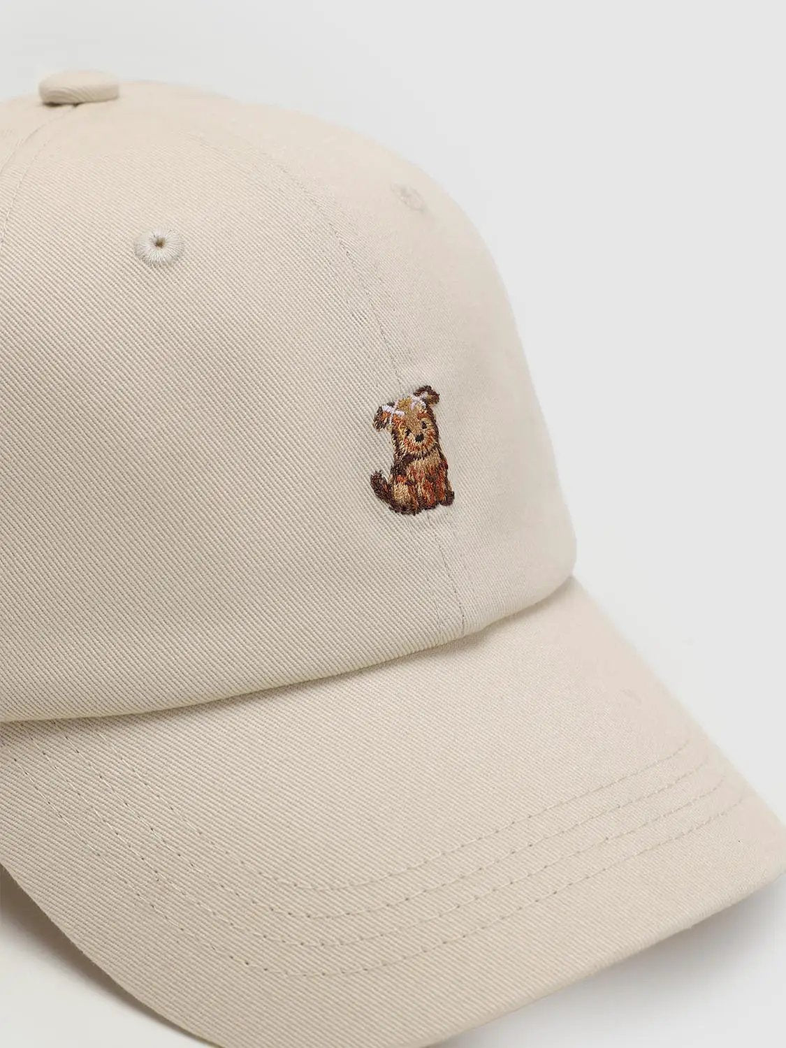 Embroidered Teddy Bear Cotton Baseball Cap