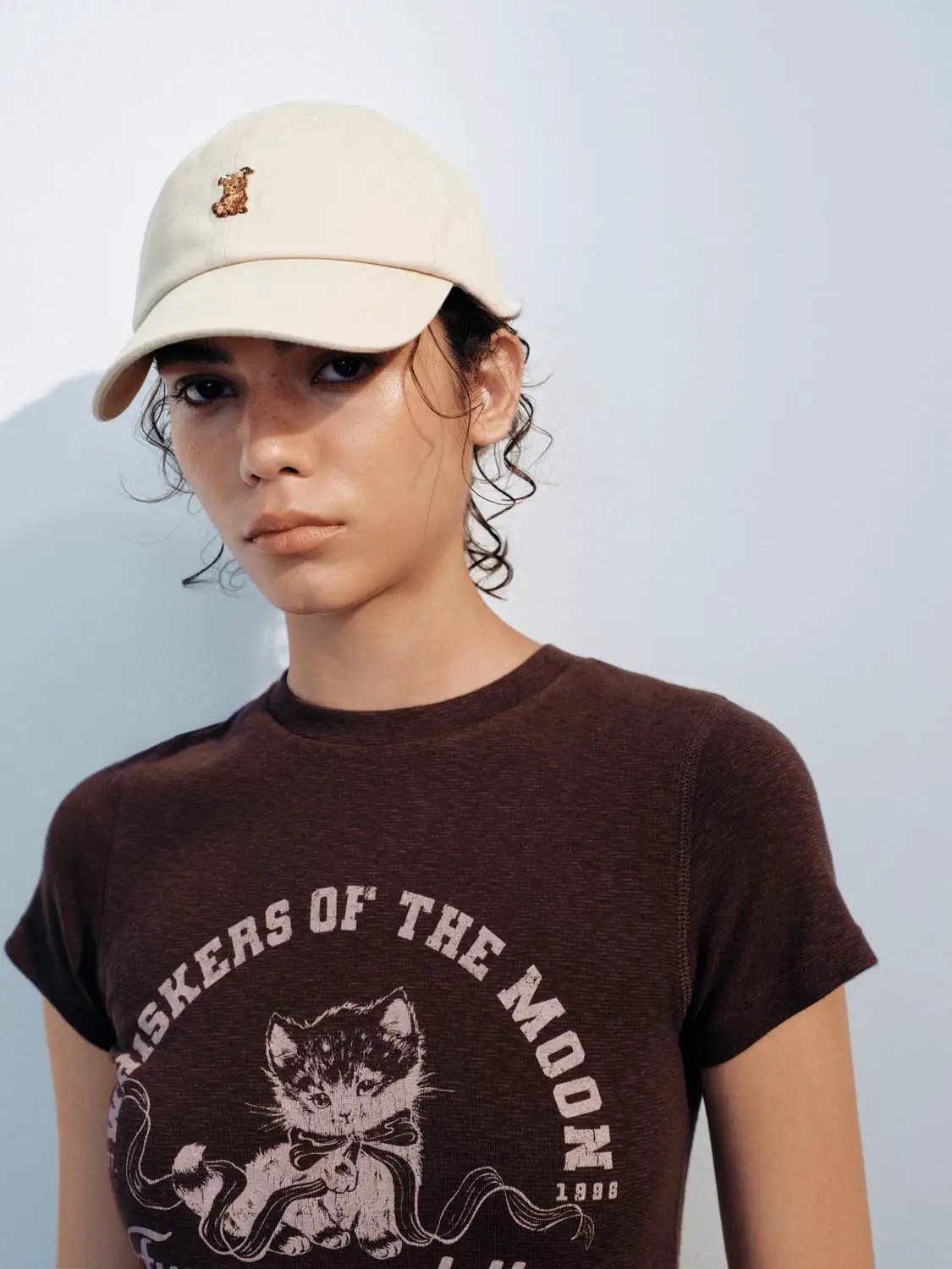 Embroidered Teddy Bear Cotton Baseball Cap