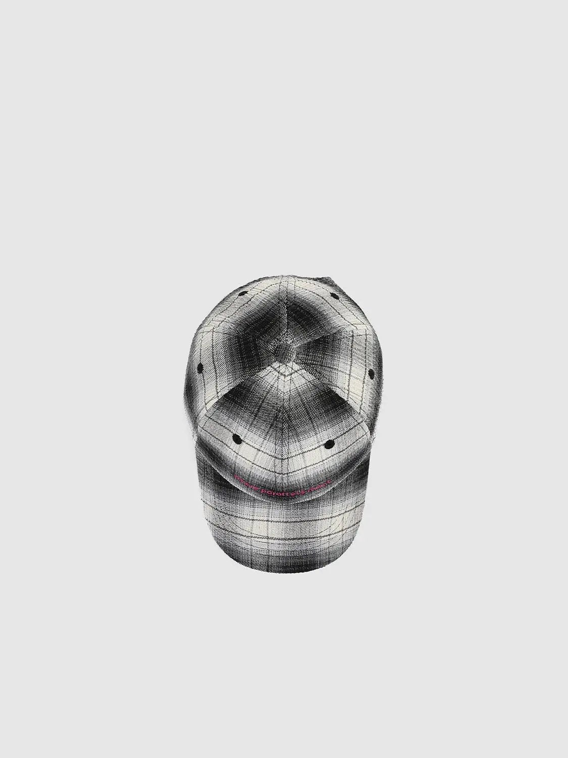 Checked Gradient Embroidered Baseball Cap