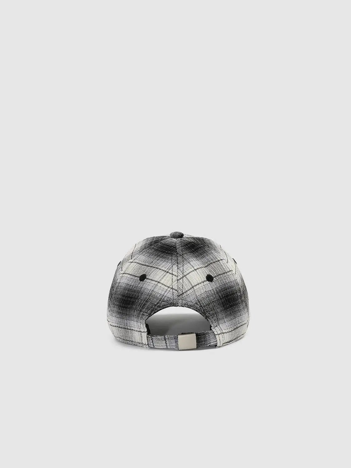 Checked Gradient Embroidered Baseball Cap