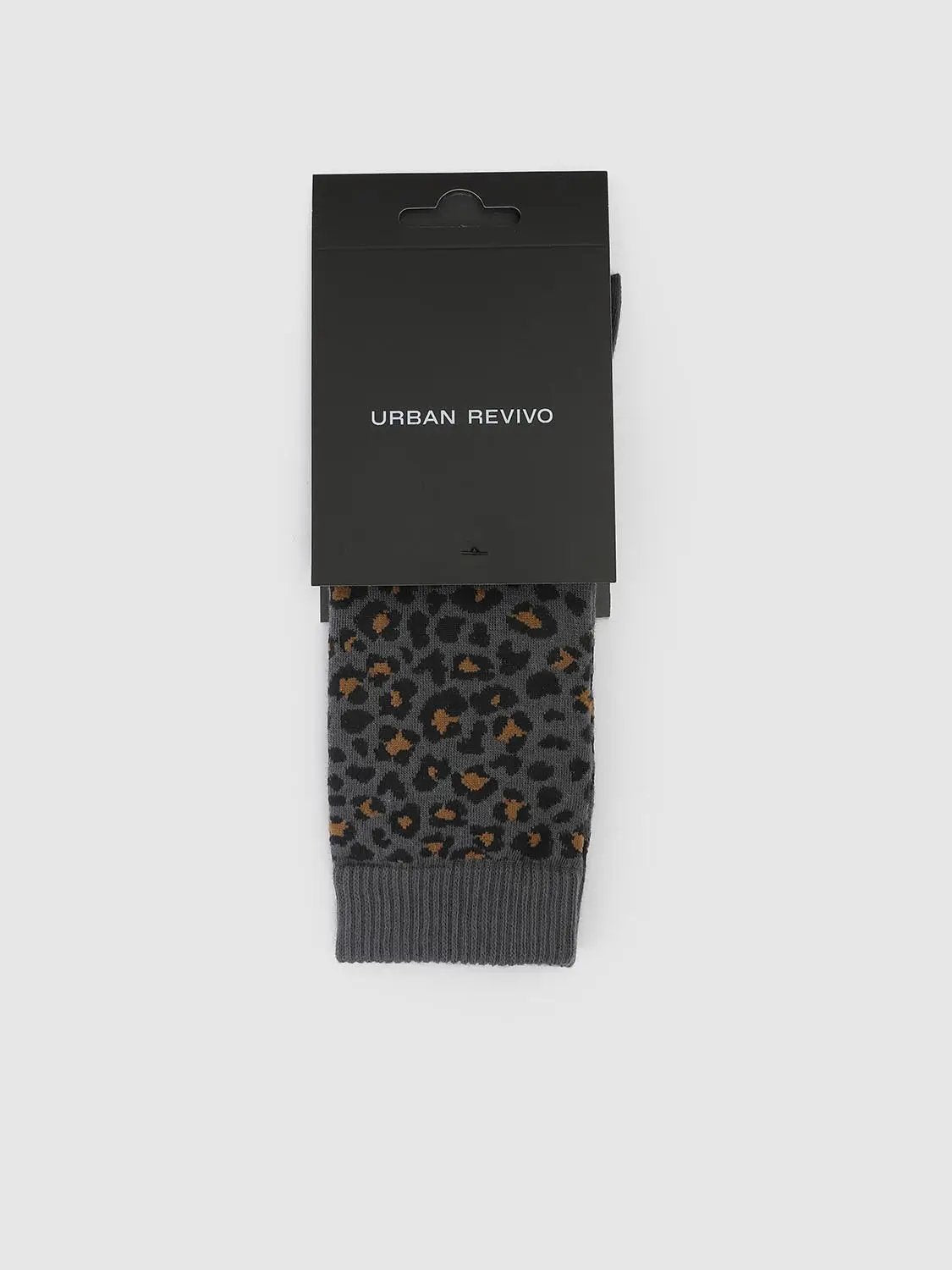 Ribbed Animal Print Socks