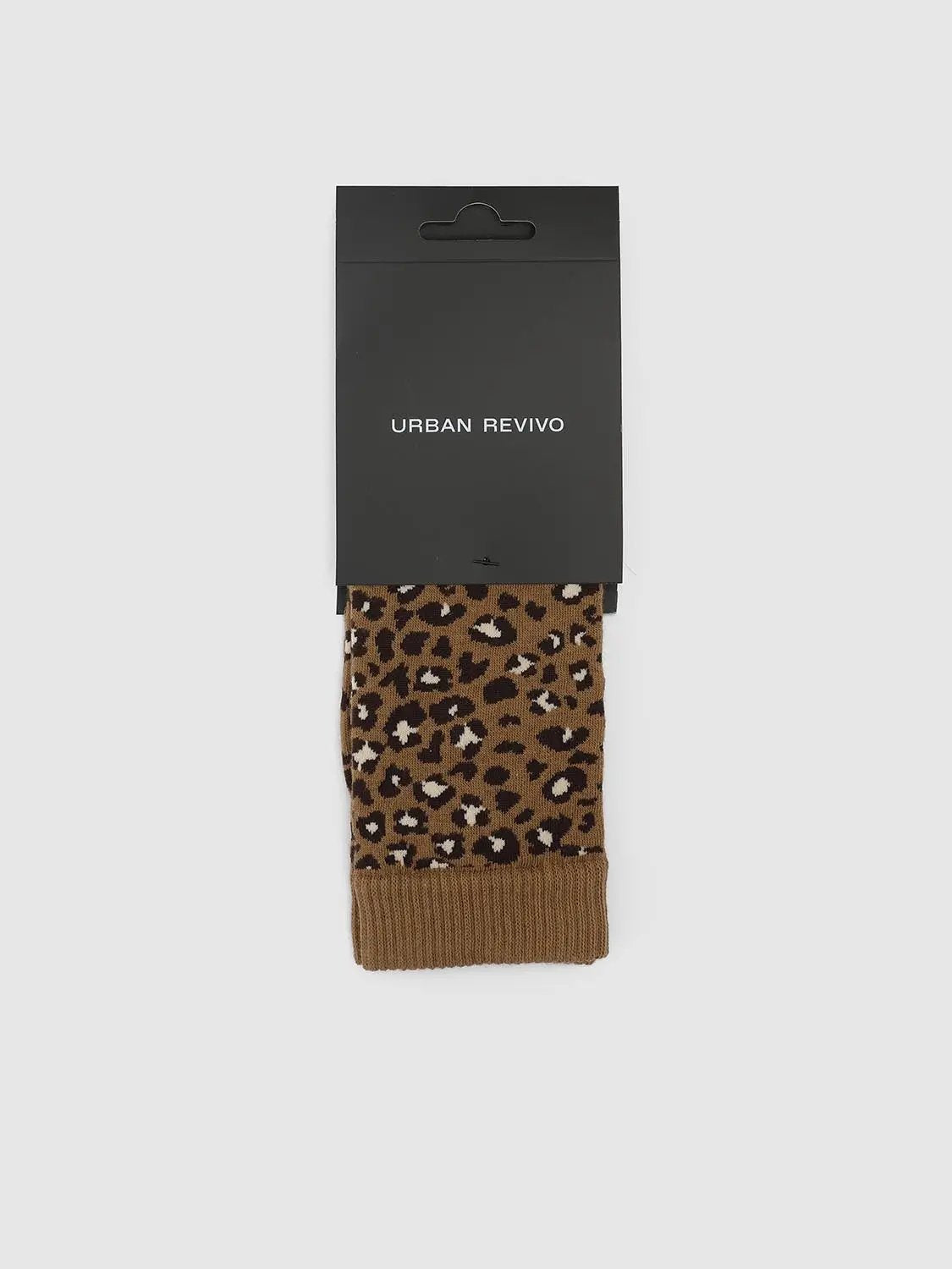 Ribbed Animal Print Socks