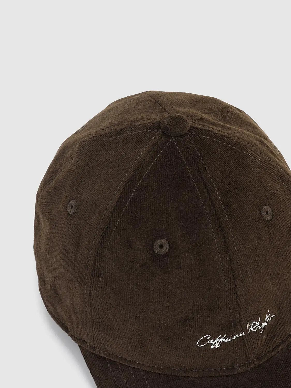 Charcoal Washed Embroidered Cotton Baseball Cap