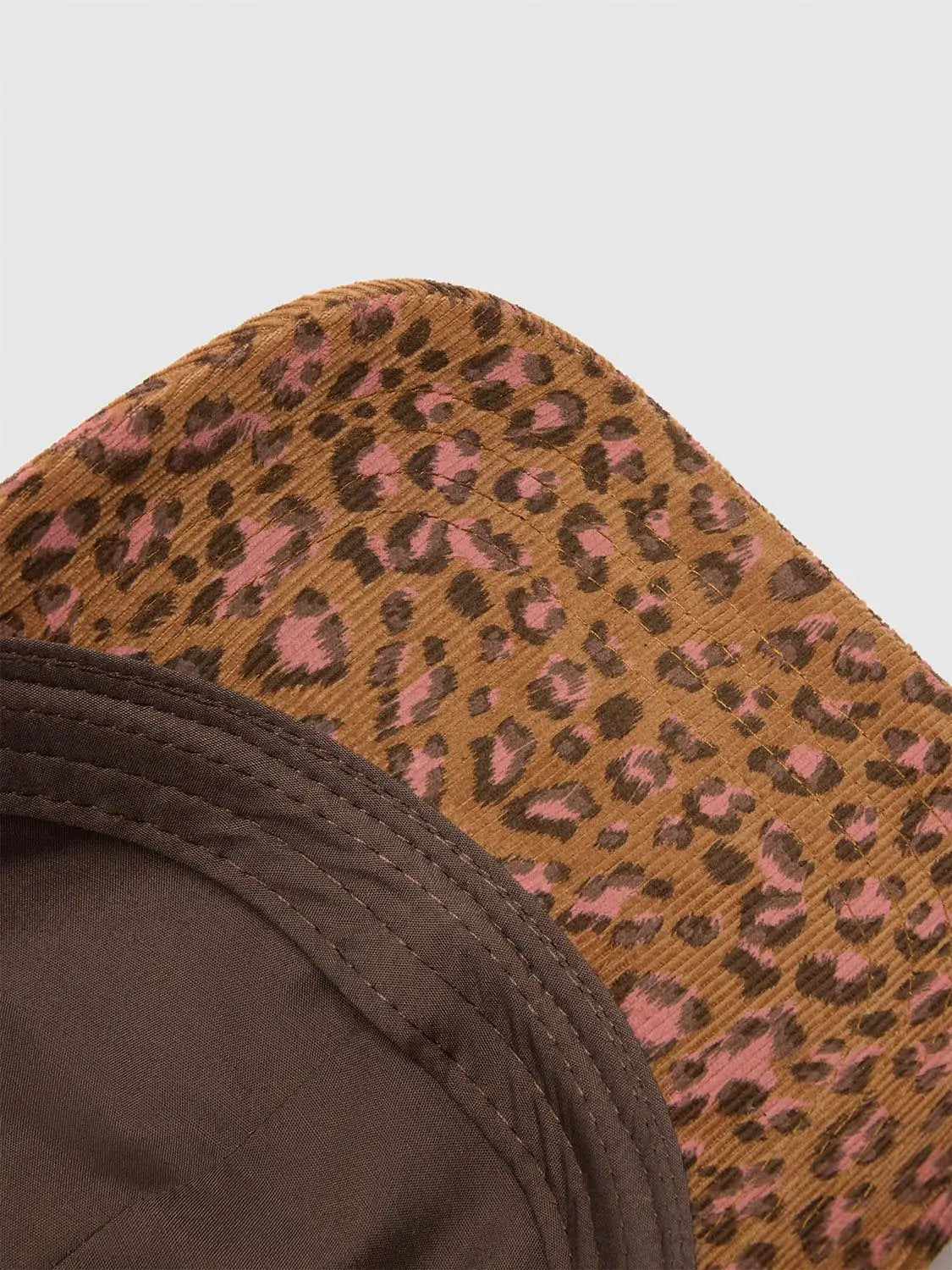 Leopard Print Cotton Cap with Curved Brim