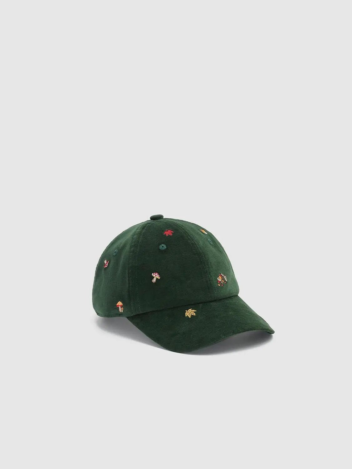 Embroidered Mushroom Cotton Baseball Cap