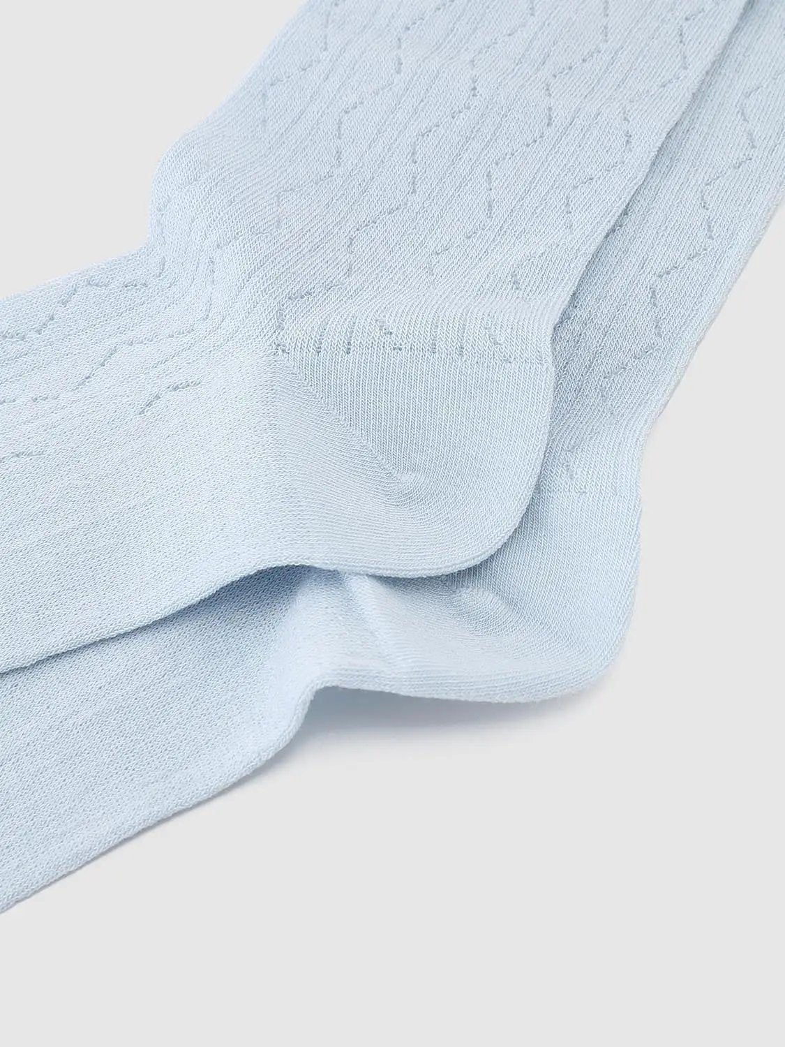 Printed Cuff Textured Knit Socks