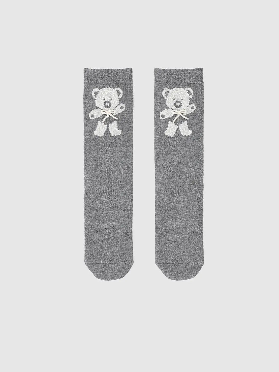 Teddy Bear Graphic Medium Thickness Socks
