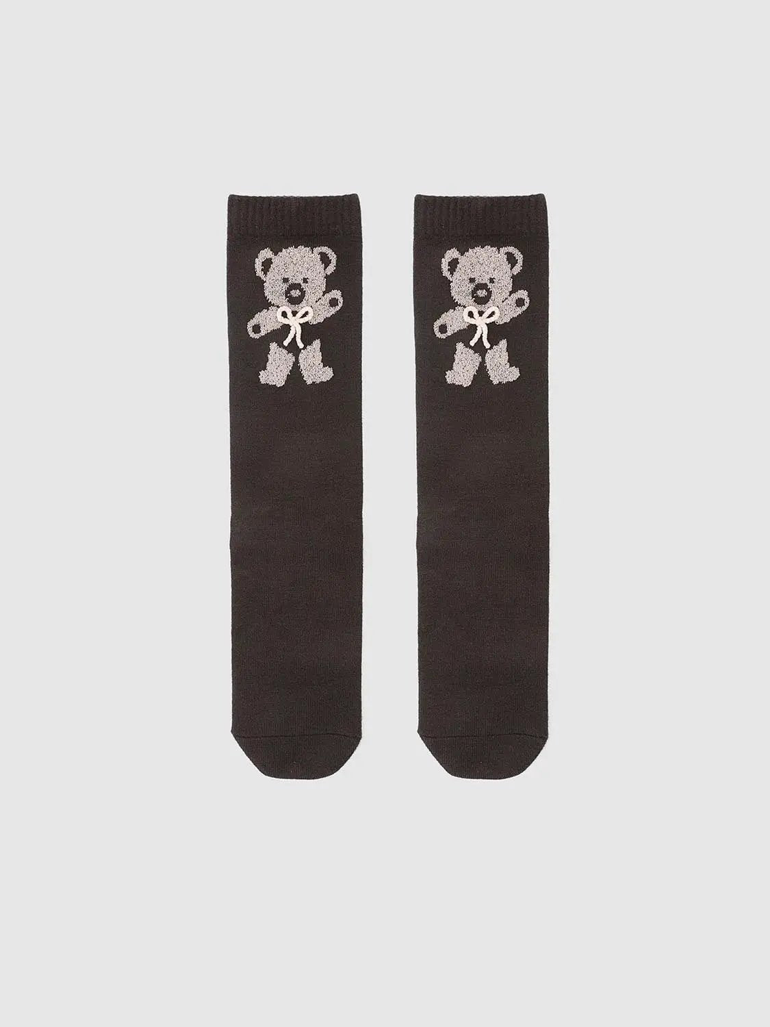 Teddy Bear Graphic Medium Thickness Socks