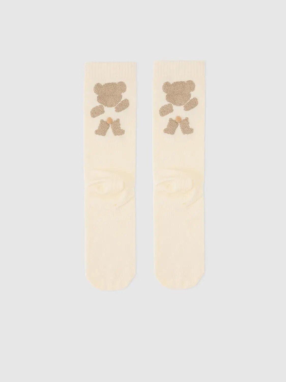 Teddy Bear Graphic Medium Thickness Socks