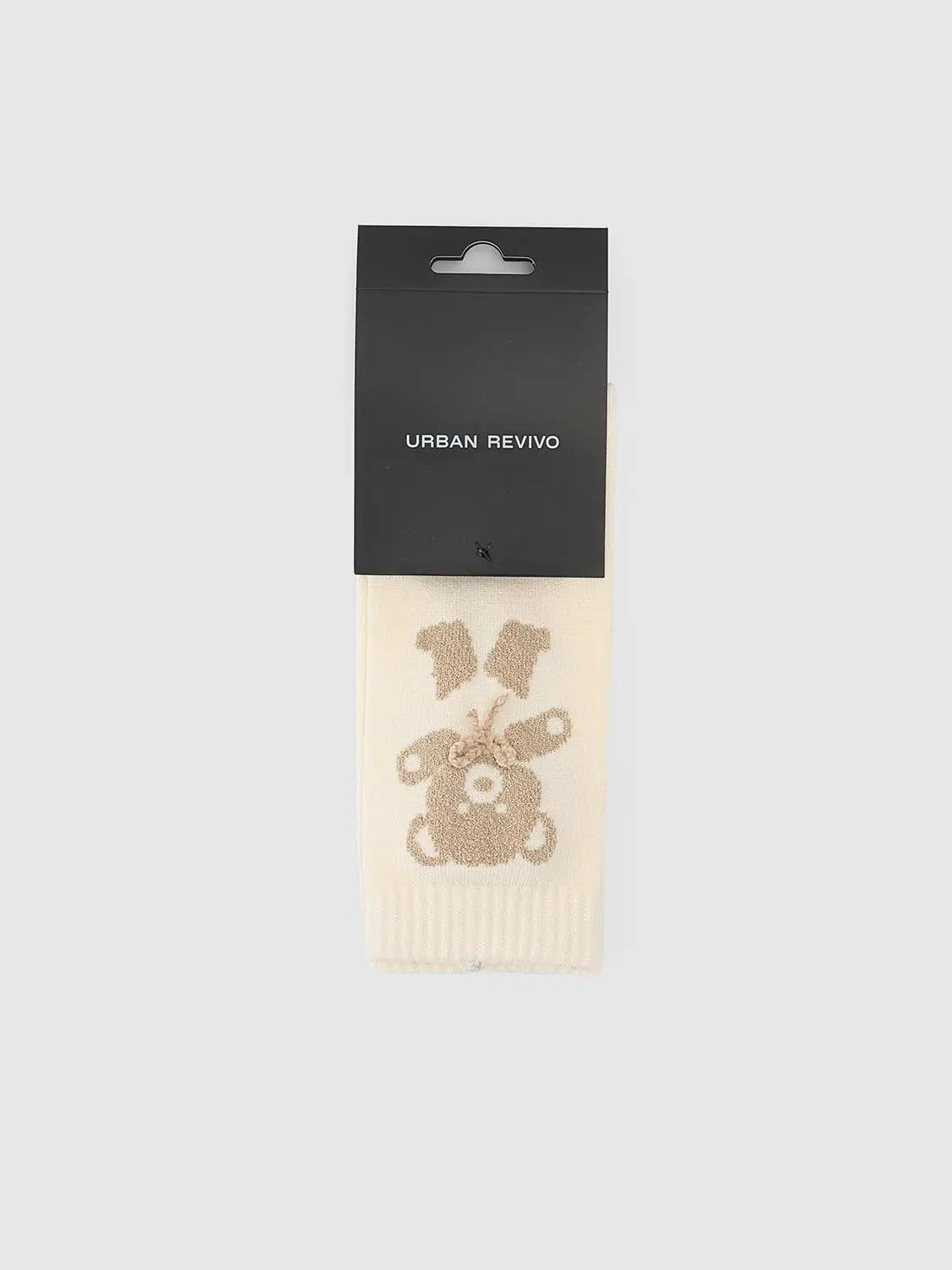 Teddy Bear Graphic Medium Thickness Socks