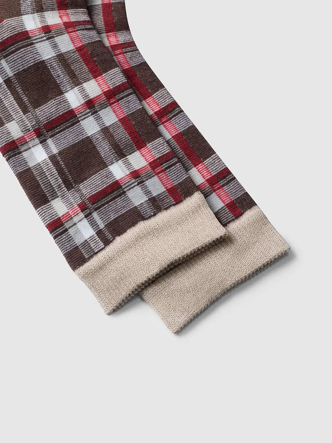 Checked Pattern Crew Socks