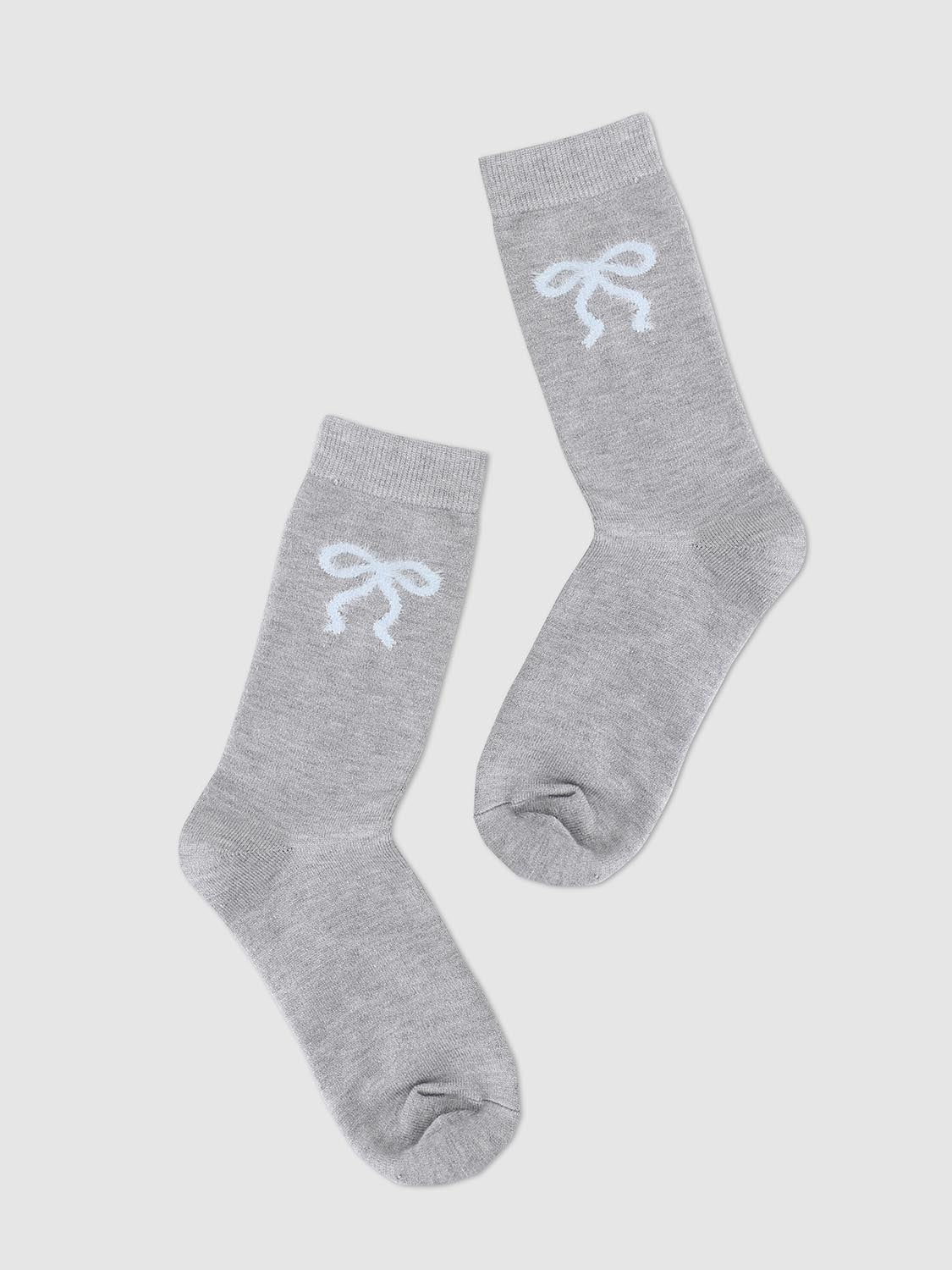 Bow Print Medium Thickness Socks