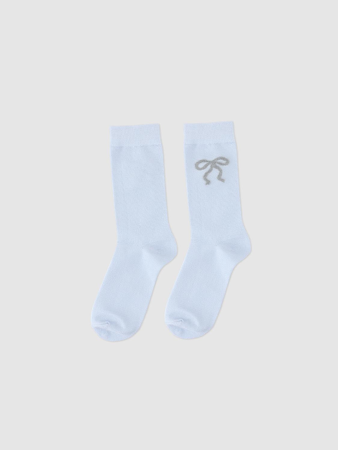 Bow Print Medium Thickness Socks