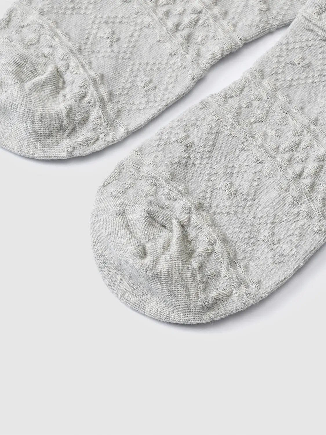 Textured Cotton Blend Bow Socks