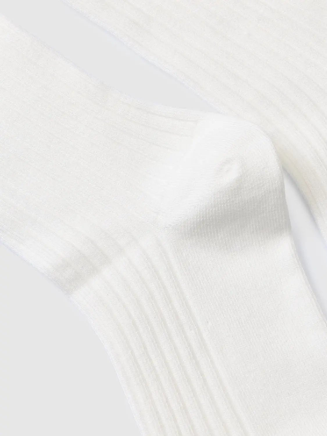 Ribbed Polka Dot Ruffle Cuff Cotton Blend Socks