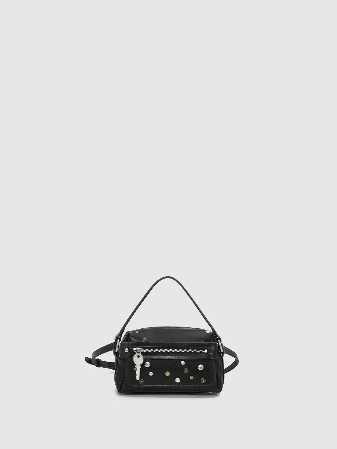 Top Handle And Crossbody Studded Mini Bag