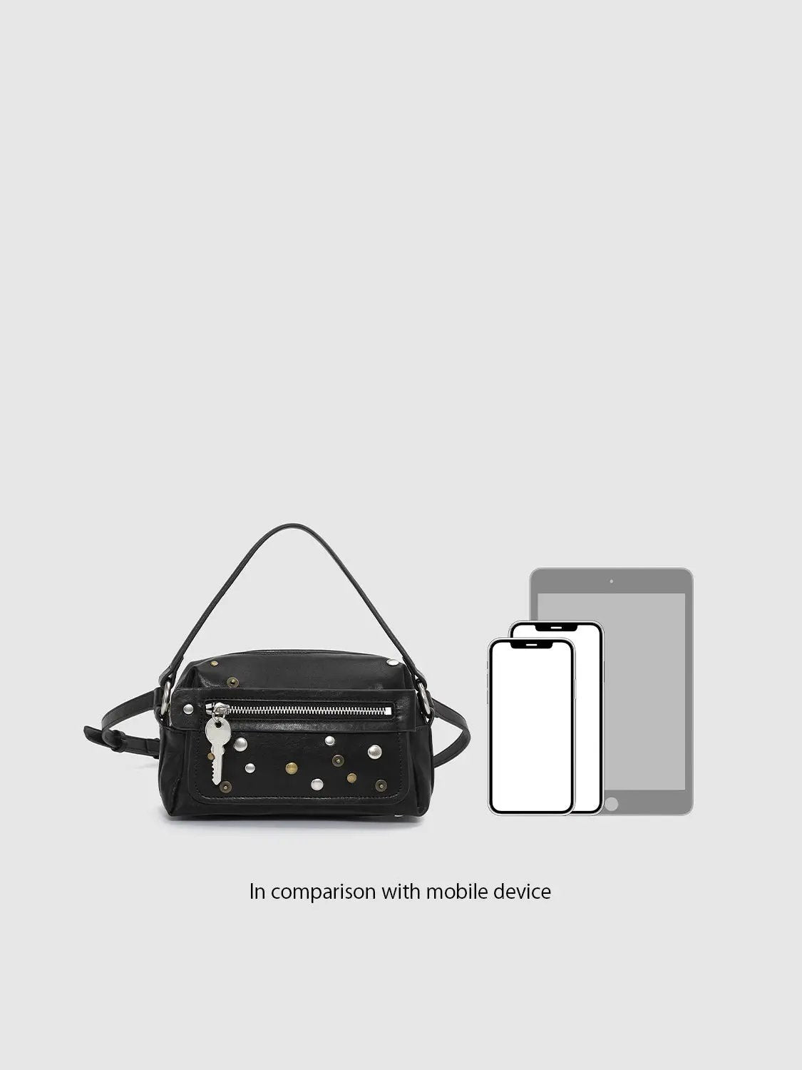 Top Handle And Crossbody Studded Mini Bag