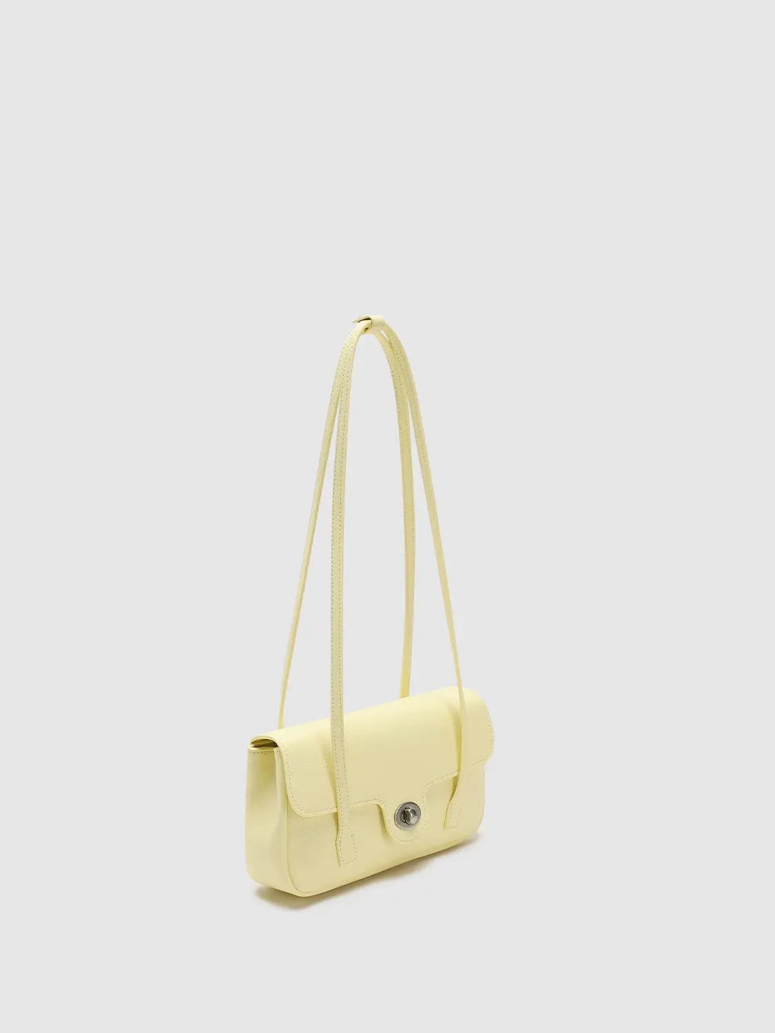Faux Leather Minimalist Structured Shoulder Bag