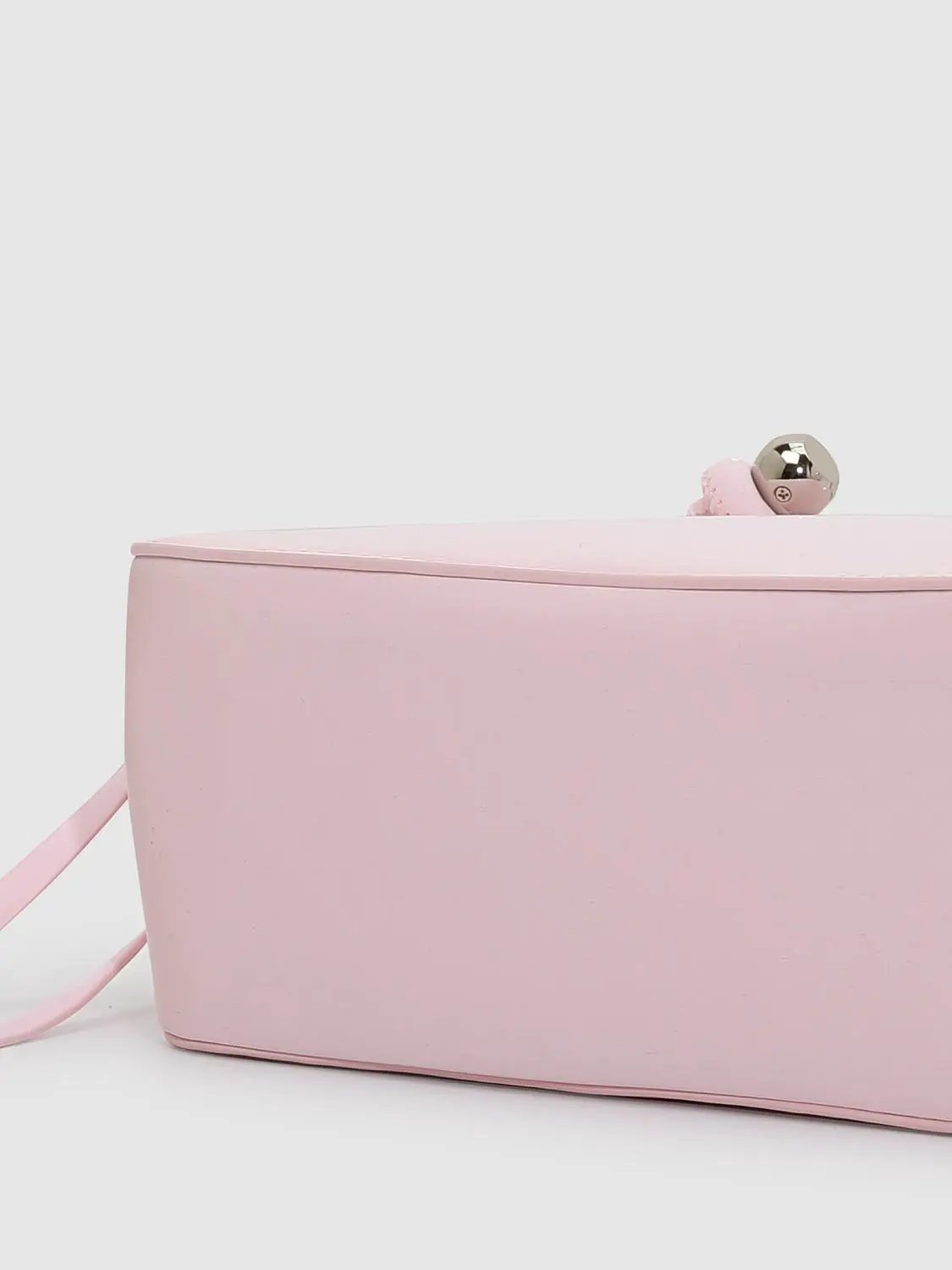 Mini Bow Decor Faux Leather Top Handle Bag