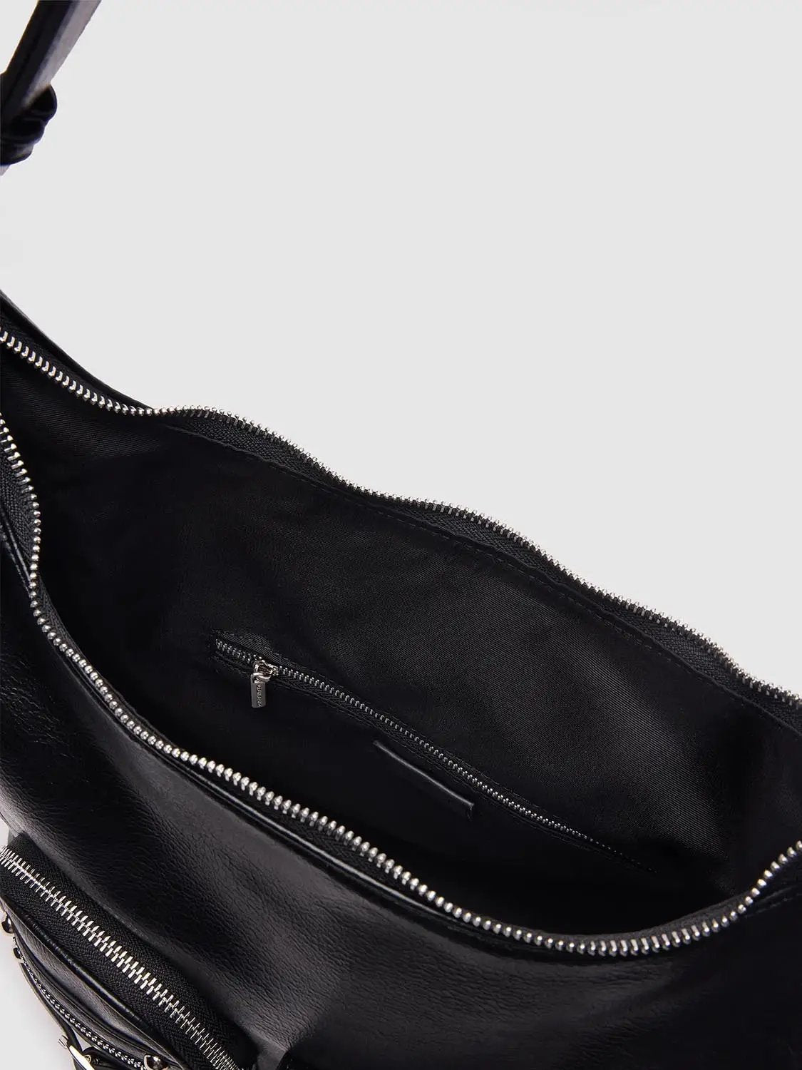 Rivet Adjustable Strap Faux Leather Crossbody Shoulder Bag