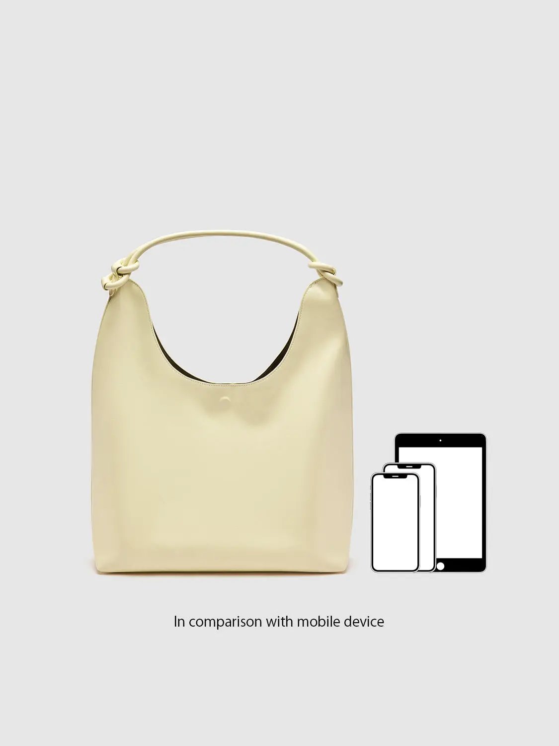 Minimalist Oversize Hobo Knot Handle Shoulder Bag