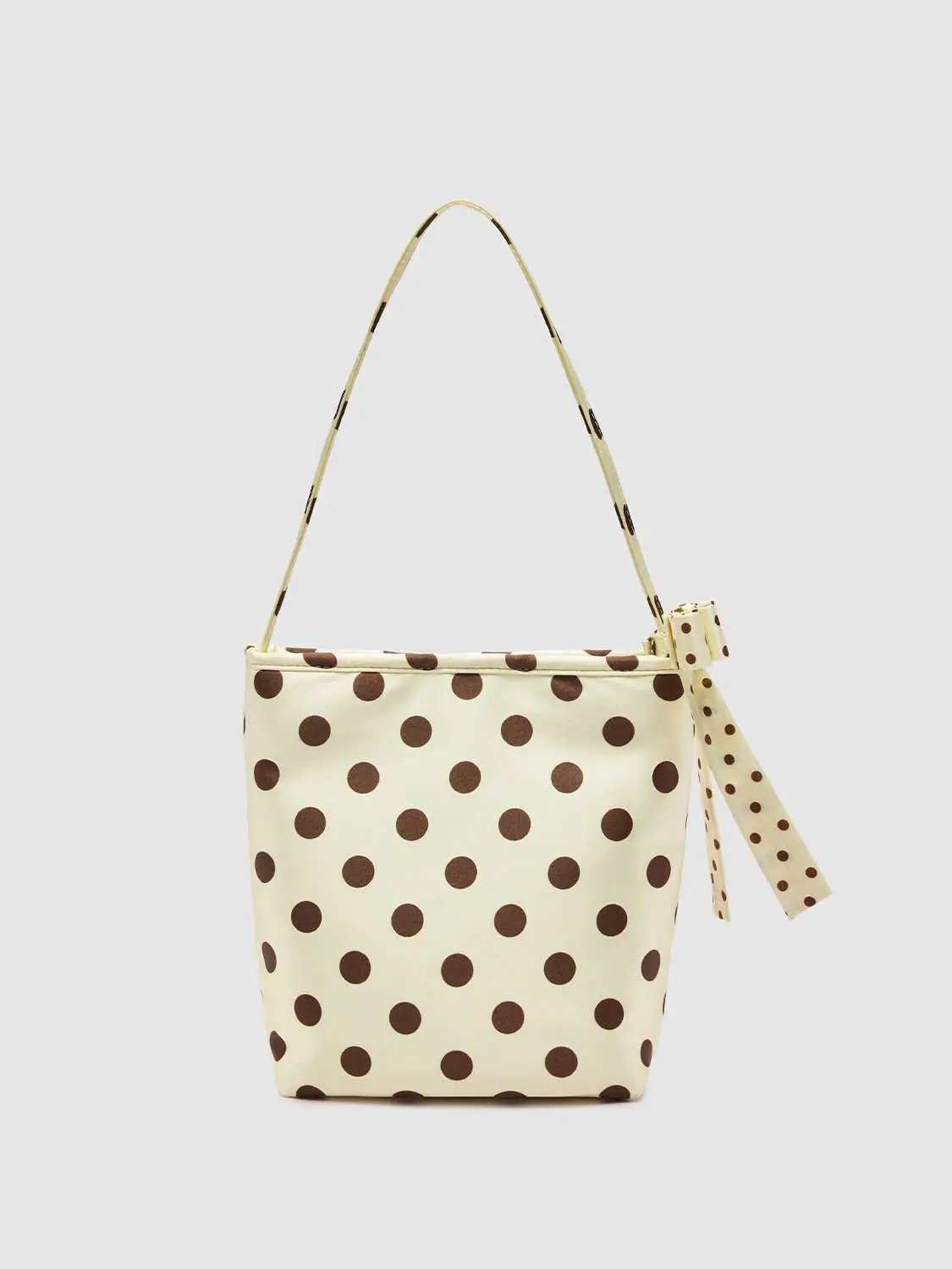 Textile Lined Shell Polka Dot Medium Stretch Minimalist Bag