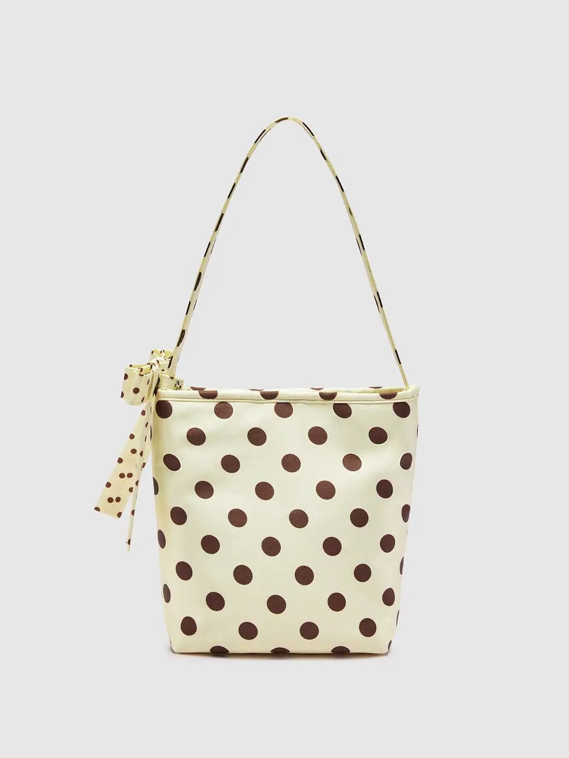 Textile Lined Shell Polka Dot Medium Stretch Minimalist Bag