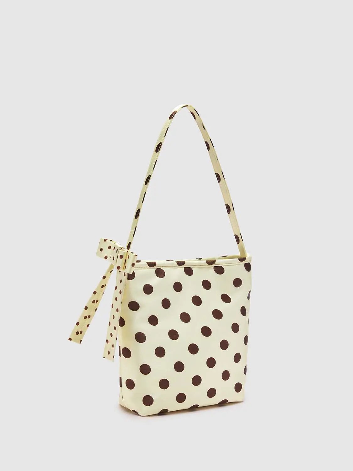 Textile Lined Shell Polka Dot Medium Stretch Minimalist Bag