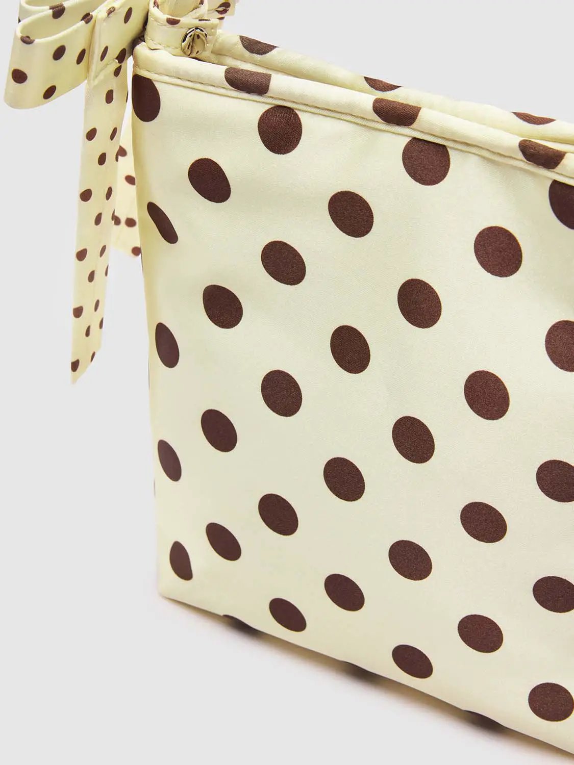 Textile Lined Shell Polka Dot Medium Stretch Minimalist Bag