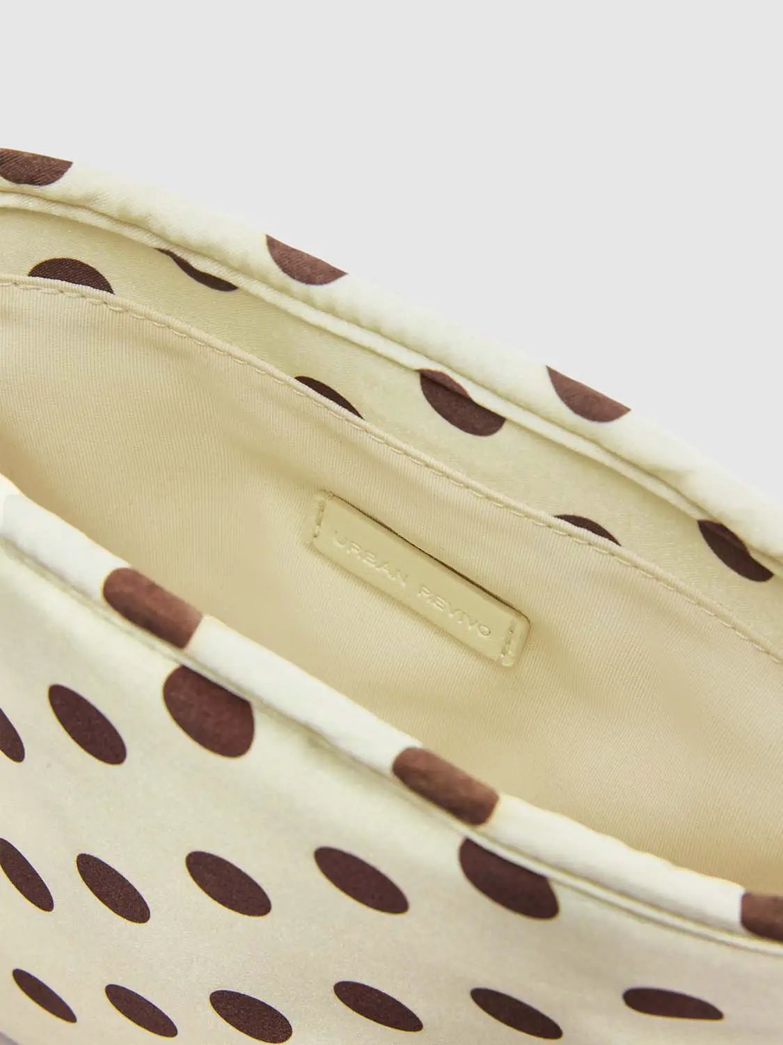 Textile Lined Shell Polka Dot Medium Stretch Minimalist Bag